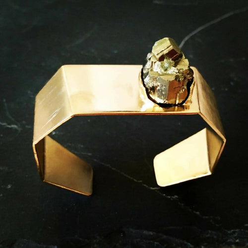 Manchette Pyrite et Or 24K - Pièce unique | EMPREINTES Paris - EMPREINTES Paris