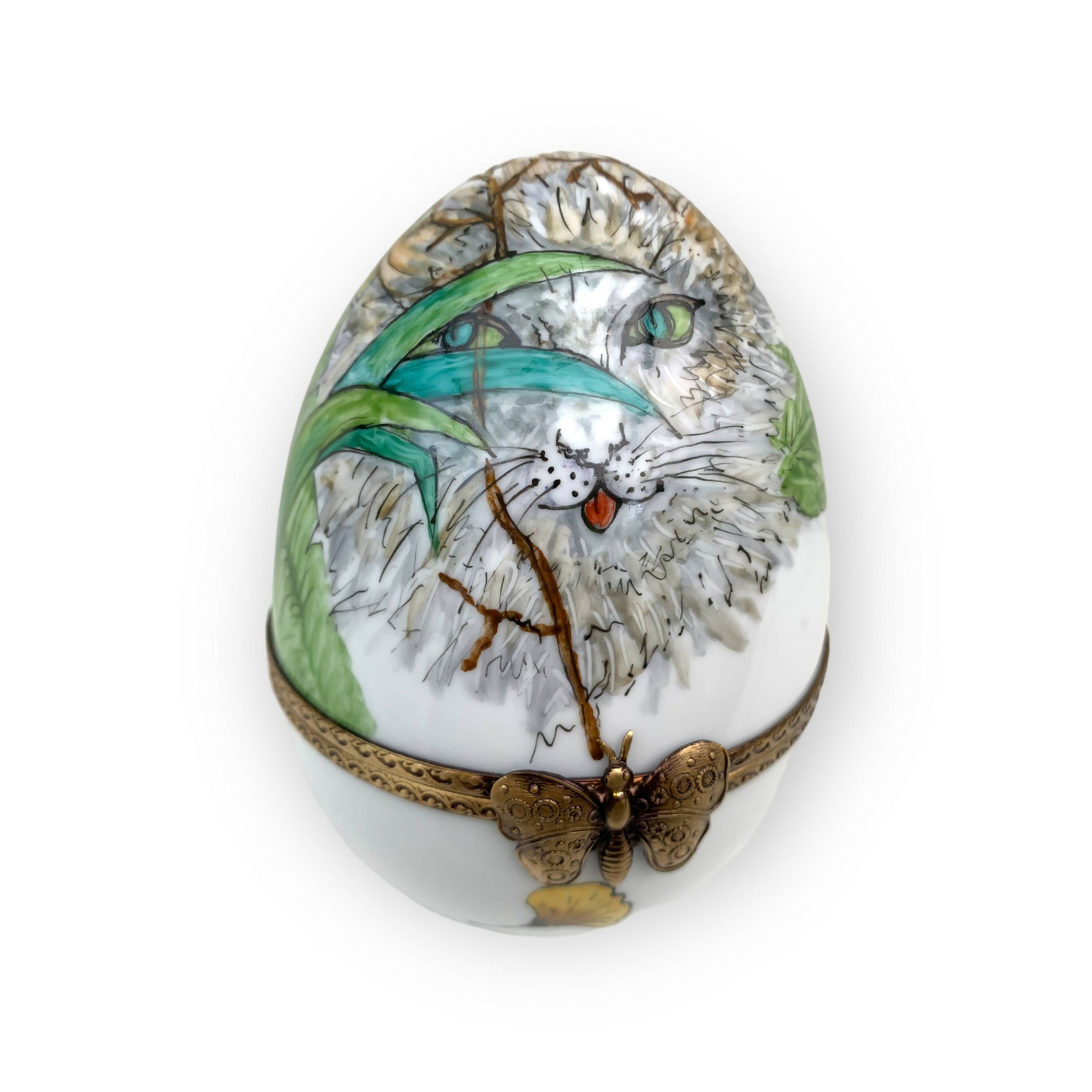 Oeuf musical blanc chat gris | EMPREINTES Paris