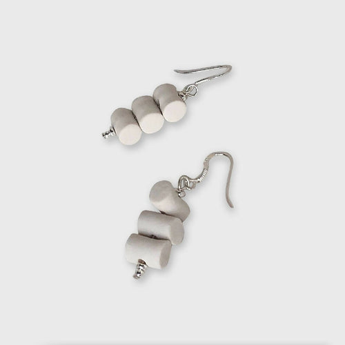 Boucles d'oreilles blanches en porcelaine | EMPREINTES Paris - EMPREINTES Paris