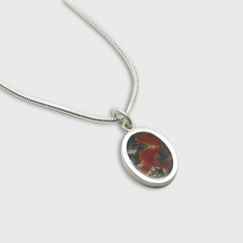 Collier ovale agate mousse | EMPREINTES Paris - EMPREINTES Paris