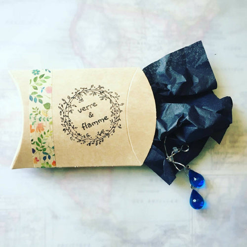 Boucles d'oreilles perles de pluie bleu turquoise | EMPREINTES Paris - EMPREINTES Paris