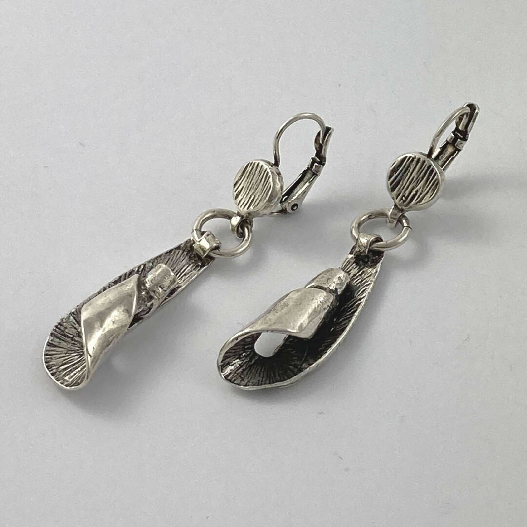 Boucles d’oreilles en étain Argenté 24 | EMPREINTES Paris