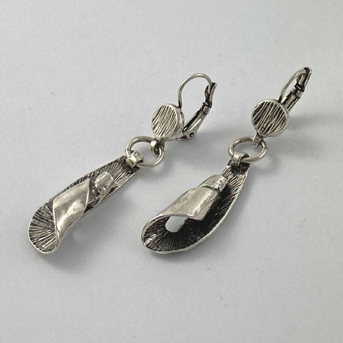 Boucles d’oreilles en étain Argenté 24 | EMPREINTES Paris - EMPREINTES Paris