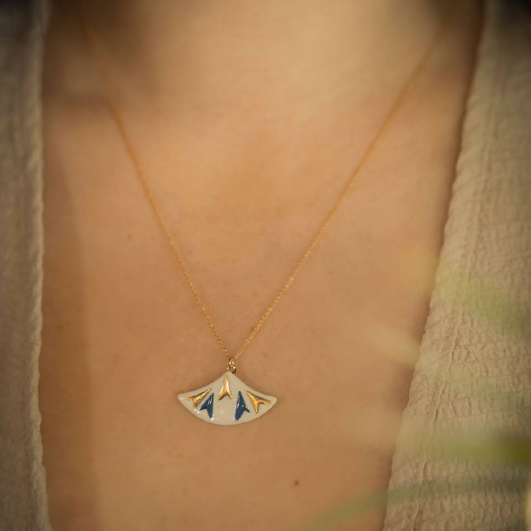 Collier Papyrus GM marine | EMPREINTES Paris