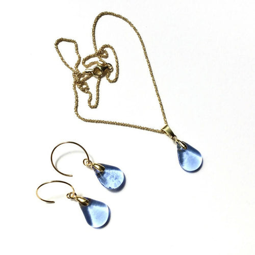 Boucles d'oreilles Perle bleu ciel clair | EMPREINTES Paris - EMPREINTES Paris