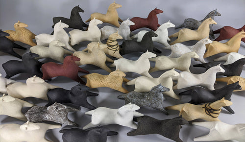 Sculpture Murale Mini Cheval Beige Foncé | EMPREINTES Paris - EMPREINTES Paris