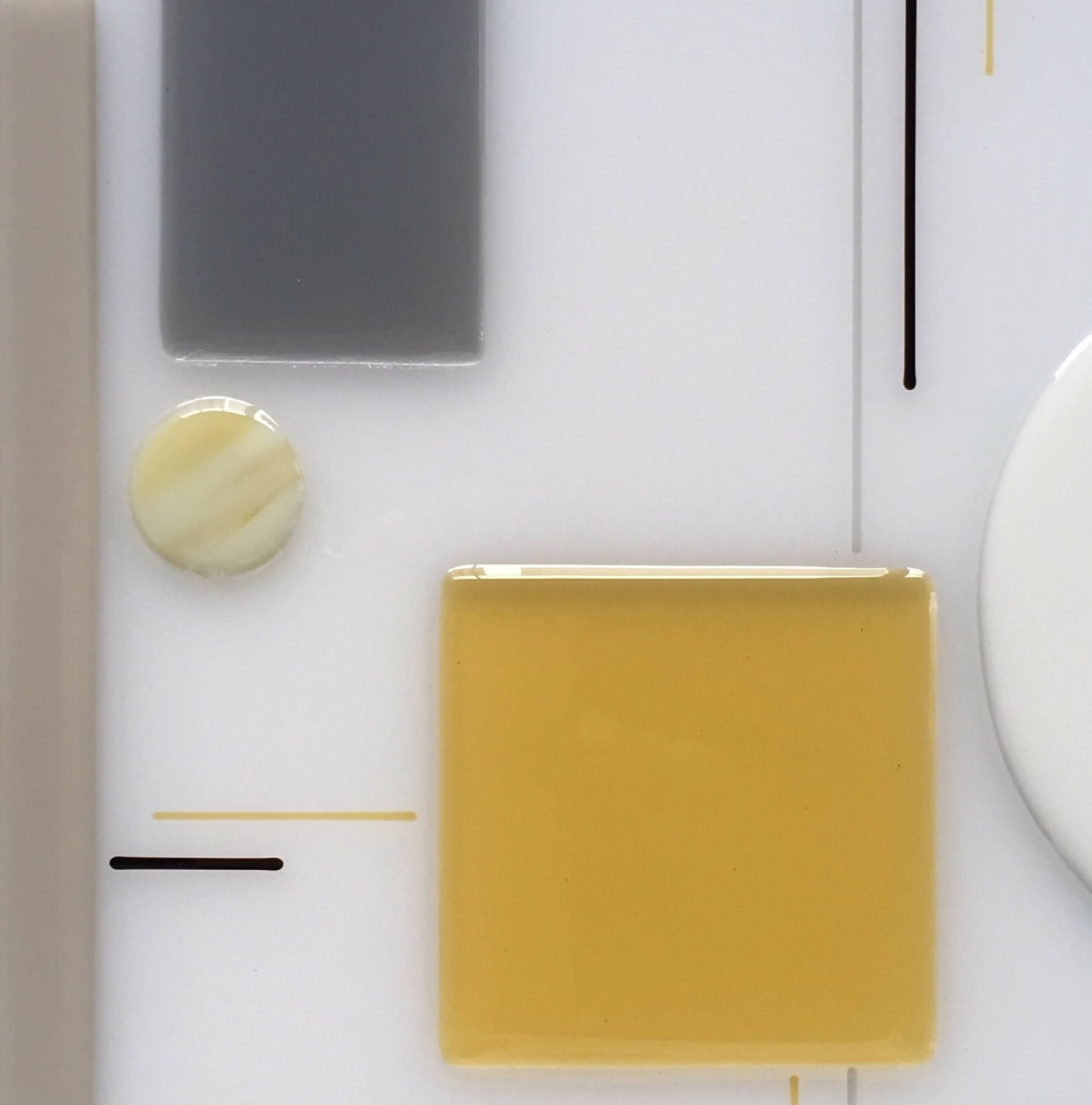 Applique carrée - Carré jaune et rectangle gris | EMPREINTES Paris