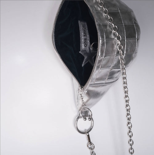 Sac banane - damier argent | EMPREINTES Paris - EMPREINTES Paris