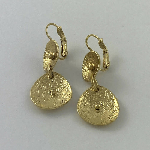 Boucles d’oreilles en étain Doré 1 | EMPREINTES Paris - EMPREINTES Paris