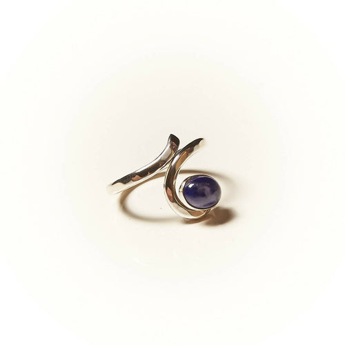 Bague PERCE NEIGE en argent avec un Lapis lazuli. | EMPREINTES Paris - EMPREINTES Paris