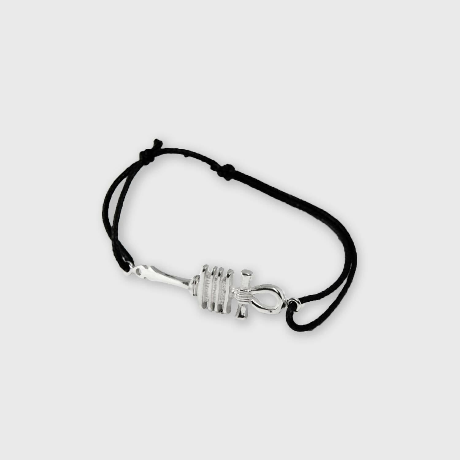 Bracelet Cordon Croix de vie de Cléopâtre ancienne argent | EMPREINTES Paris