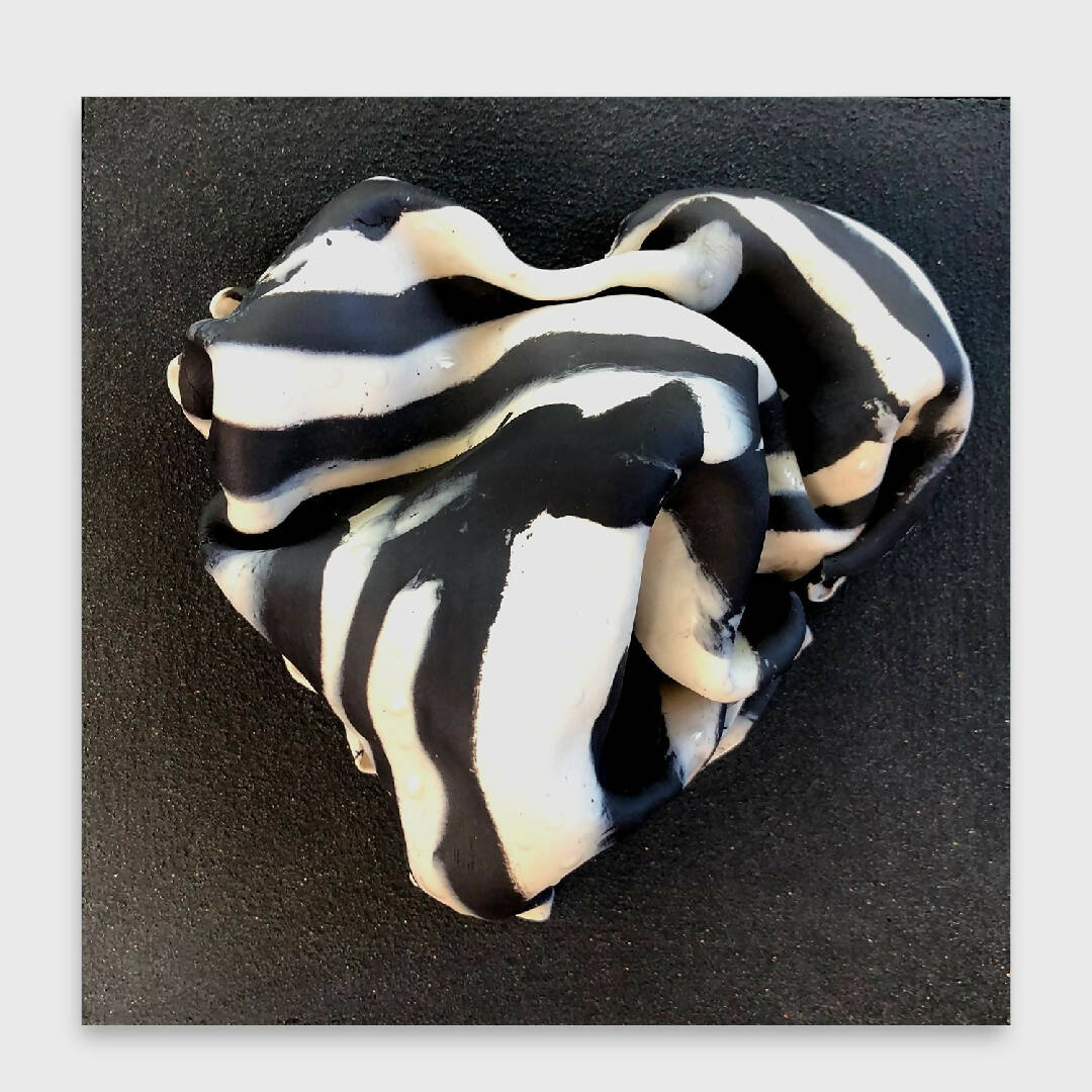 Bas relief tableau collection cœur porcelaine graphique 4 | EMPREINTES Paris