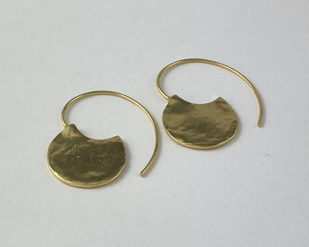 Boucles d’oreilles en étain Doré 6 | EMPREINTES Paris