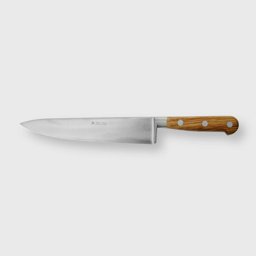 Couteau de cuisine forgé 20 cm en bois d'olivier ou bouleau teinté | EMPREINTES Paris - EMPREINTES Paris