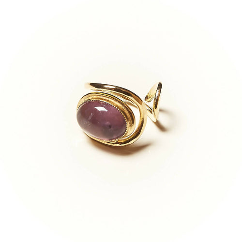 Bague VOLUPTIA plaqué or avec une améthyste. | EMPREINTES Paris - EMPREINTES Paris
