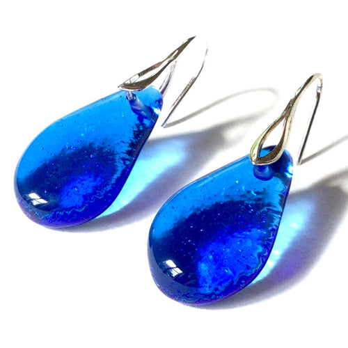 Boucles d'oreilles Gouttes Bleu roi | EMPREINTES Paris - EMPREINTES Paris