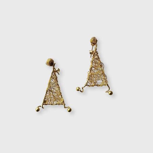 Boucles d'oreilles triangulaires Chanvre OP | EMPREINTES Paris - EMPREINTES Paris