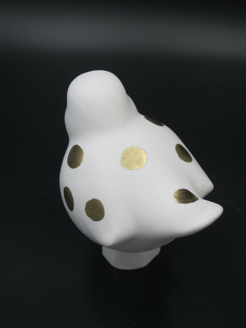 Oiseau porcelaine et Or - Motif gros pois | EMPREINTES Paris - EMPREINTES Paris