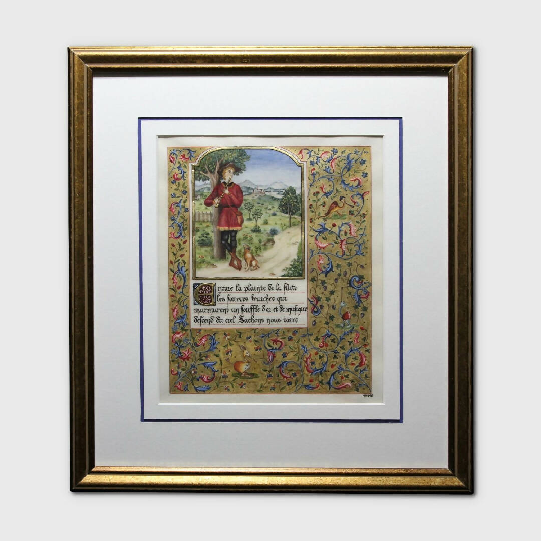 Enluminure Le flûtiste | EMPREINTES Paris