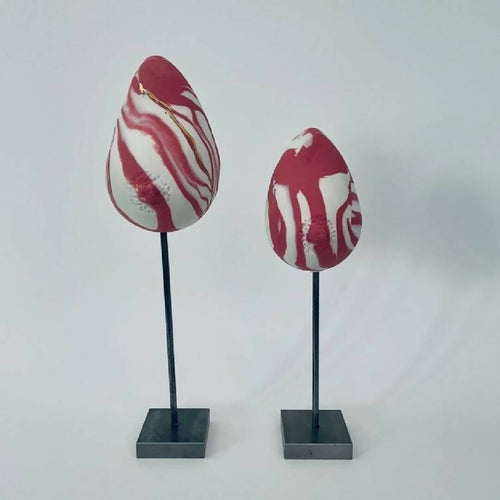 Sculpture sein porcelaine blanche et rose + liseré or | EMPREINTES Paris - EMPREINTES Paris