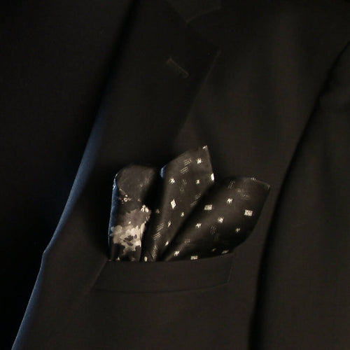 Pochette soie homme anthracite | EMPREINTES Paris - EMPREINTES Paris