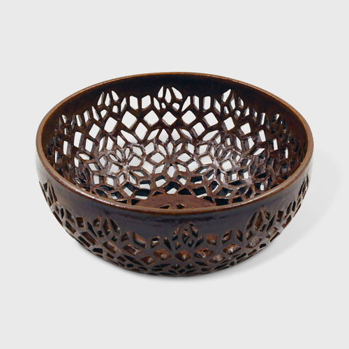 Coupe en grès ou bol à trous - tuiles diamants | EMPREINTES Paris - EMPREINTES Paris