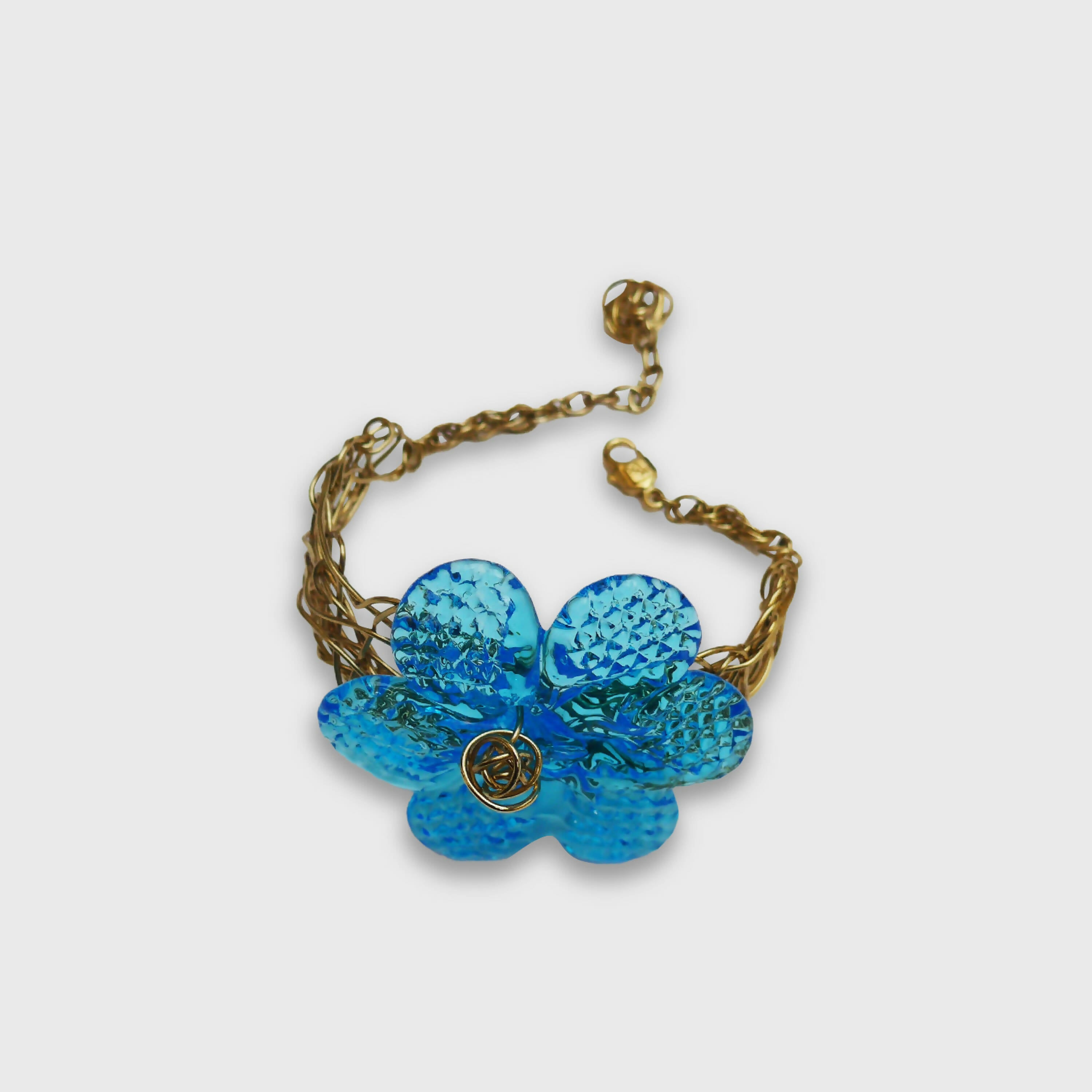 Bracelet fleur Bleu TREILLE | EMPREINTES Paris