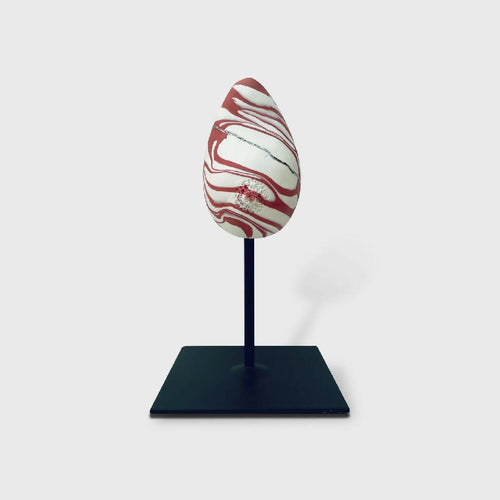 Sculpture sein porcelaine blanche et rose + liseré argent | EMPREINTES Paris - EMPREINTES Paris