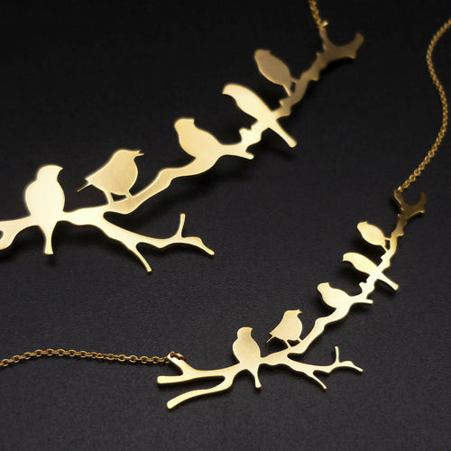 Collier oiseaux doré petit modèle | EMPREINTES Paris - EMPREINTES Paris