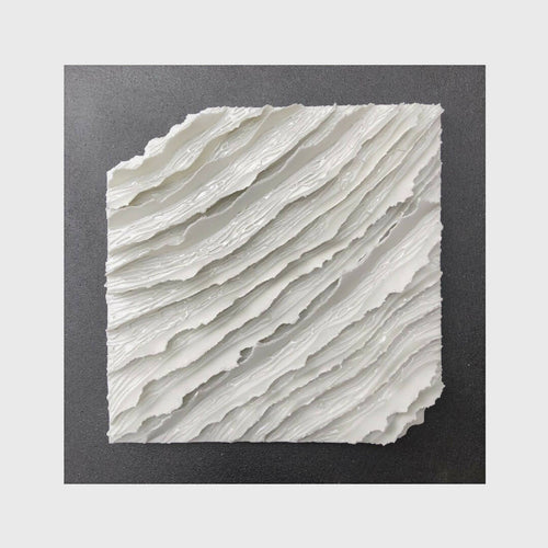 Bas relief tableau papier porcelaine collection écorce Chemin de traverse 3 | EMPREINTES Paris - EMPREINTES Paris