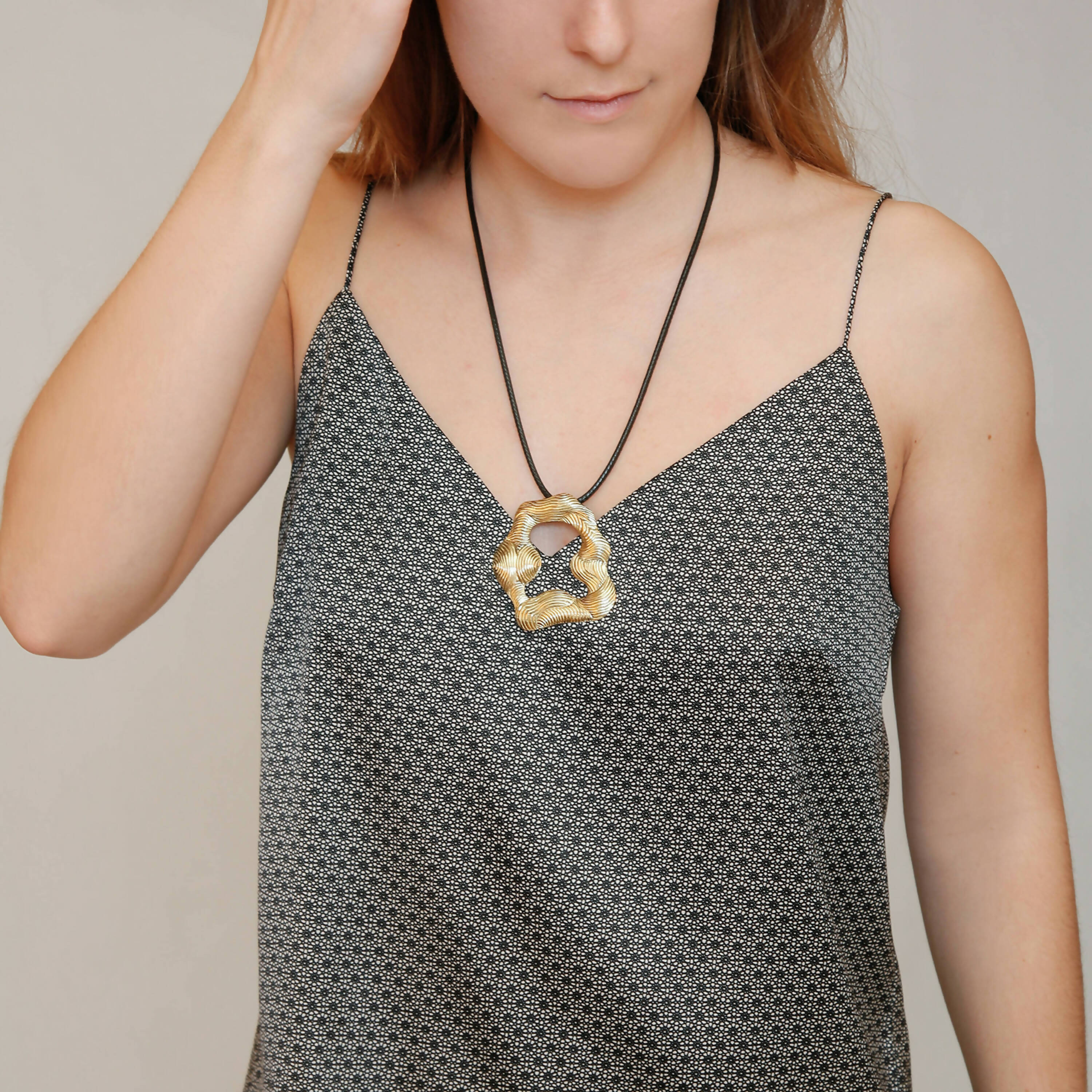 Médaille striée petit modèle laiton | EMPREINTES Paris