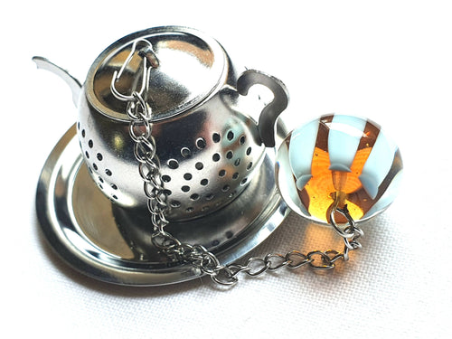 Boule à thé Mini théière perle à rayures | EMPREINTES Paris - EMPREINTES Paris