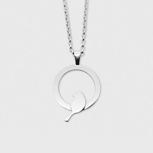 Collier oiseau perché Argent rhodié | EMPREINTES Paris - EMPREINTES Paris