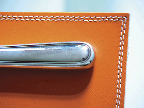 Set de table Gassin en cuir Tangerine | EMPREINTES Paris - EMPREINTES Paris