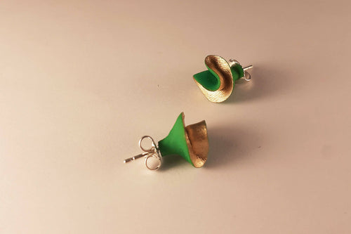 Boucles d'oreilles Synergie vert et or | EMPREINTES Paris - EMPREINTES Paris
