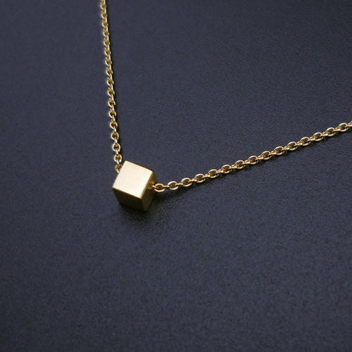 Collier cube doré | EMPREINTES Paris - EMPREINTES Paris