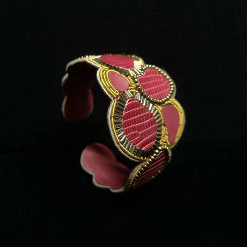 manchette_ava_bordeaux_capsule_doree copie | EMPREINTES Paris - EMPREINTES Paris