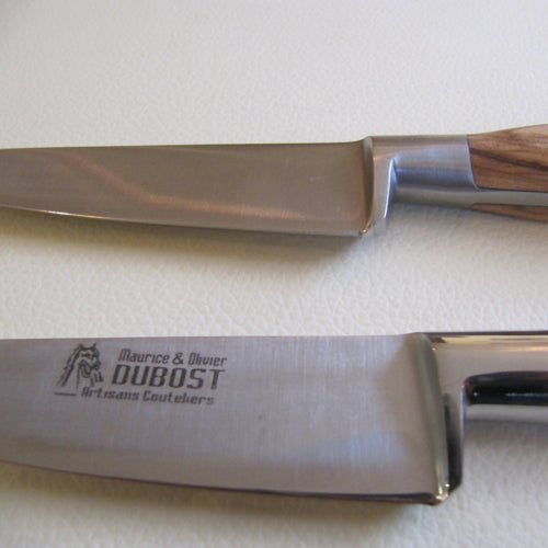 Couteau de cuisine forgé 20 cm en bois d'olivier ou bouleau teinté | EMPREINTES Paris - EMPREINTES Paris