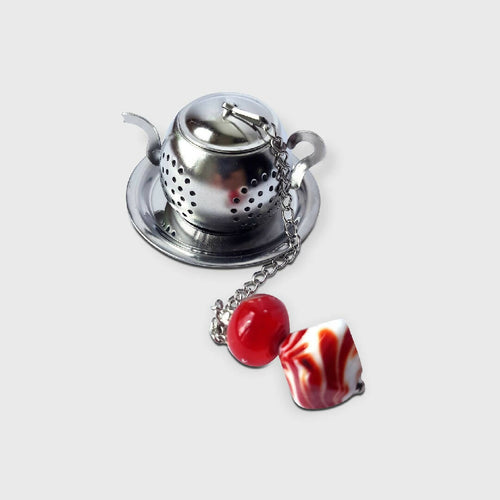 Boule à thé mini théière perles rouges | EMPREINTES Paris - EMPREINTES Paris