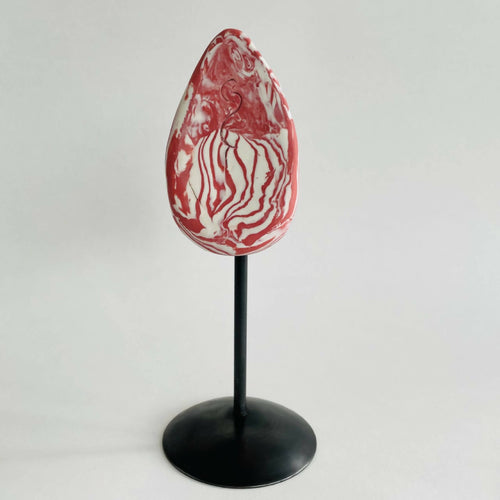 Sculpture femme enceinte nériage porcelaine blanche et rose 1 | EMPREINTES Paris - EMPREINTES Paris