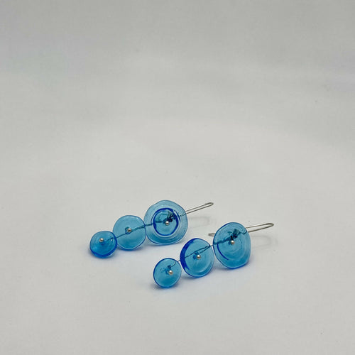 Boucles d'oreilles ricochets bleu transparent | EMPREINTES Paris - EMPREINTES Paris