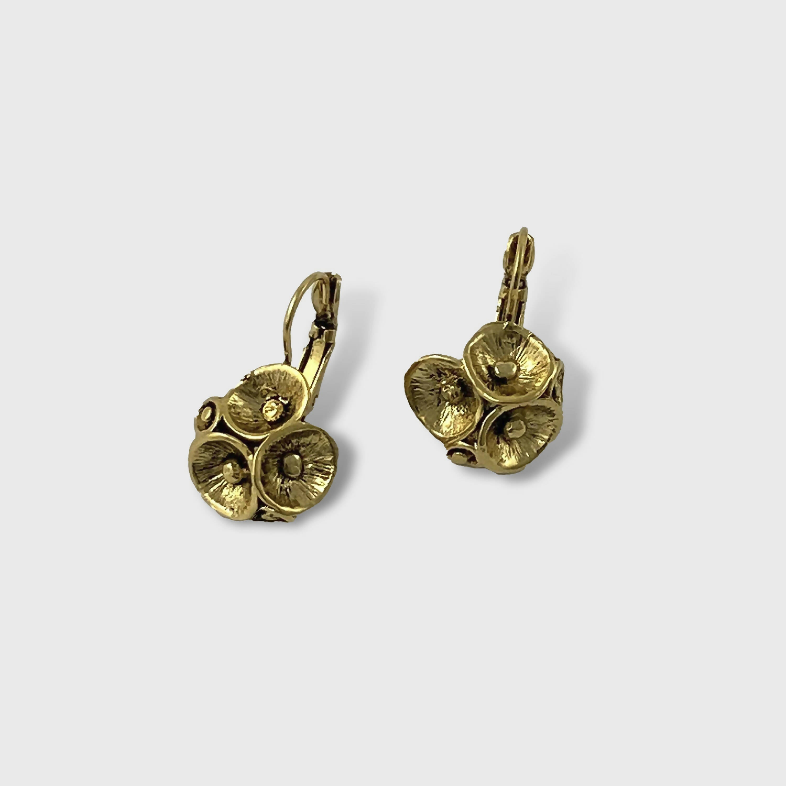 Boucles d’oreilles en étain Doré 5 | EMPREINTES Paris