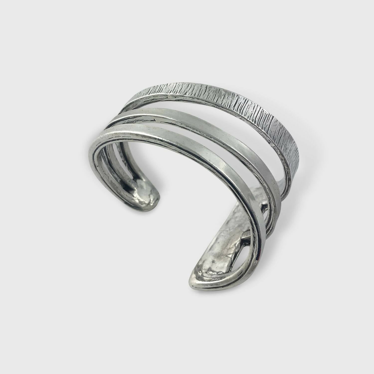 Bracelet en étain argenté 6 | EMPREINTES Paris