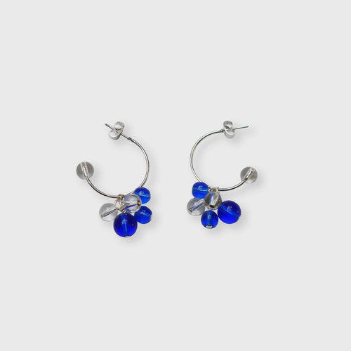Boucles d'oreille Rithm M - Bleu | EMPREINTES Paris - EMPREINTES Paris