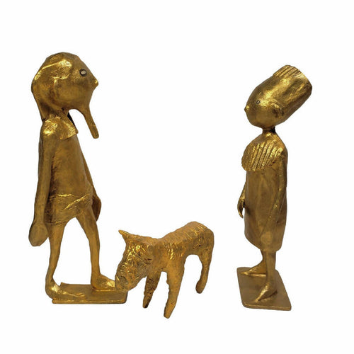 Sculpture Pharaon , Madame et Toutouk | EMPREINTES Paris - EMPREINTES Paris
