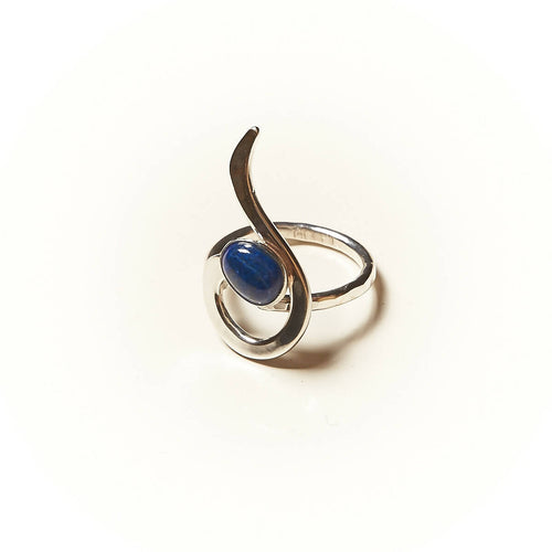 Bague LIZAE en argent avec un Lapis lazuli. | EMPREINTES Paris - EMPREINTES Paris