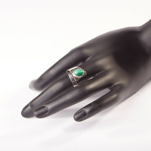 Bague ROMAE en argent avec une malachite. | EMPREINTES Paris - EMPREINTES Paris
