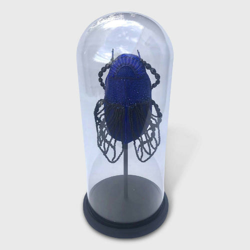 Sculpture textile Scarabée bleu nuit | EMPREINTES Paris - EMPREINTES Paris