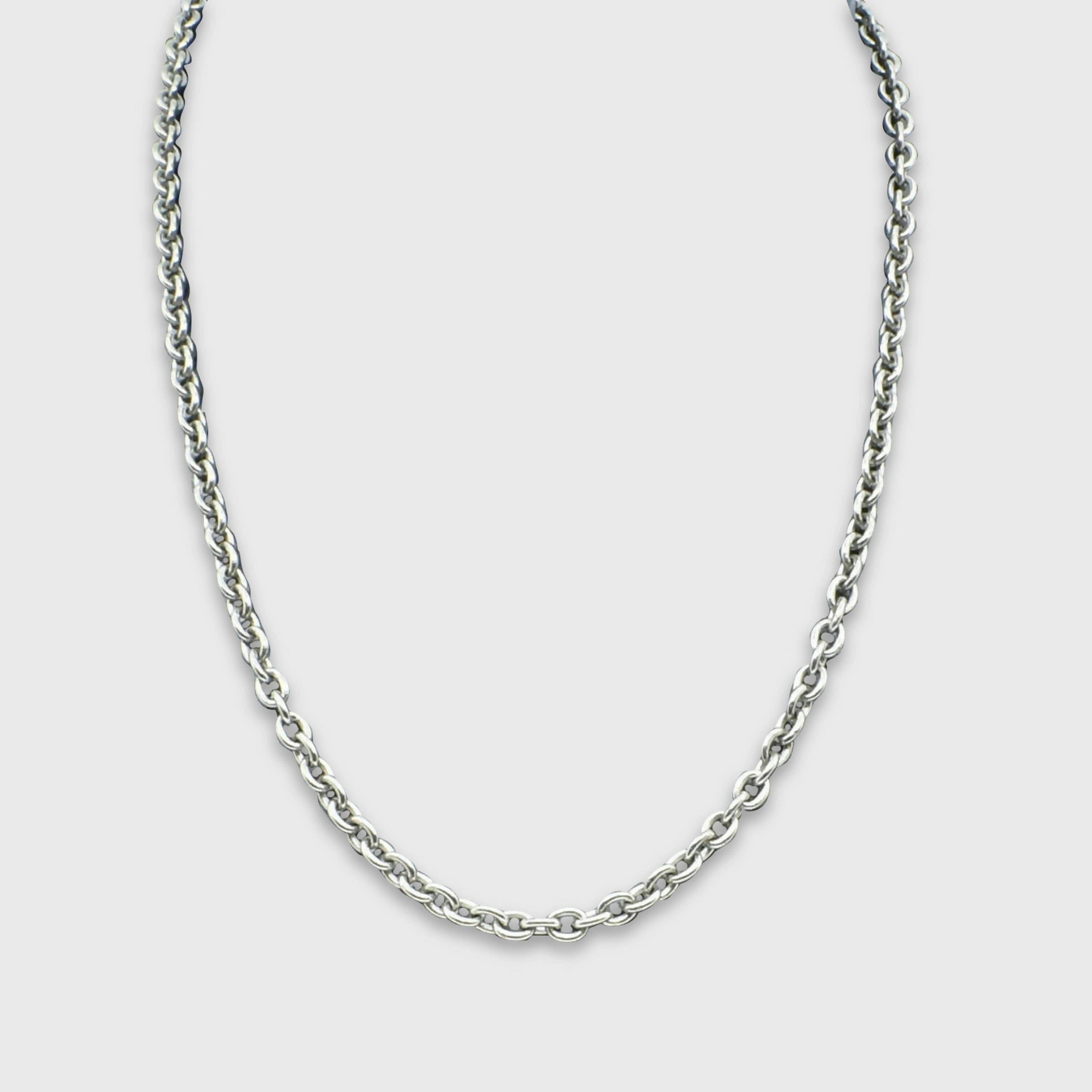 Chaîne titane à maille Forçat Rond 3.8 millimètres | EMPREINTES Paris