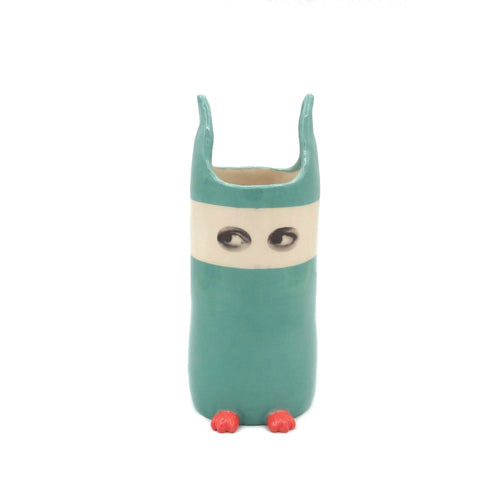 Vase Espionne bleu à bandeau | EMPREINTES Paris - EMPREINTES Paris